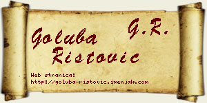 Goluba Ristović vizit kartica